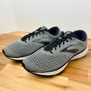 Brooks Revel 2 Mens Running Shoes Black White Knit Sneakers 1102921D097 Size 10